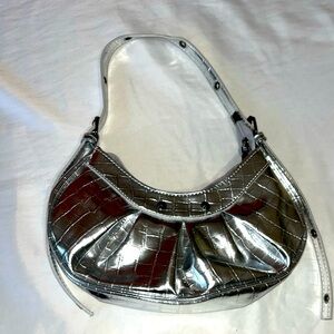 Silver metallic purse